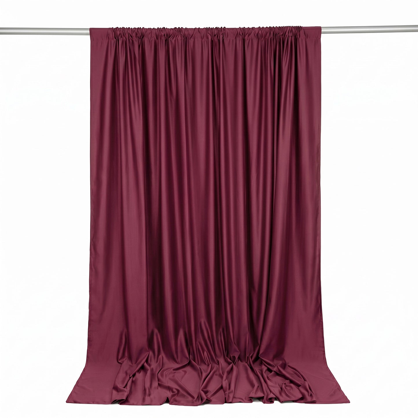 Scuba Polyester Event Backdrop Curtain Burgundy 10ftx10ft Durable Flame Resistant Wrinkle-Free Photo