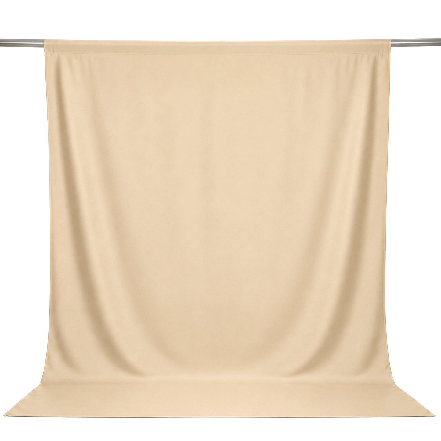 Scuba Polyester Event Backdrop Curtain Champagne 10ftx10ft Durable Flame Resistant Wrinkle-Free Phot
