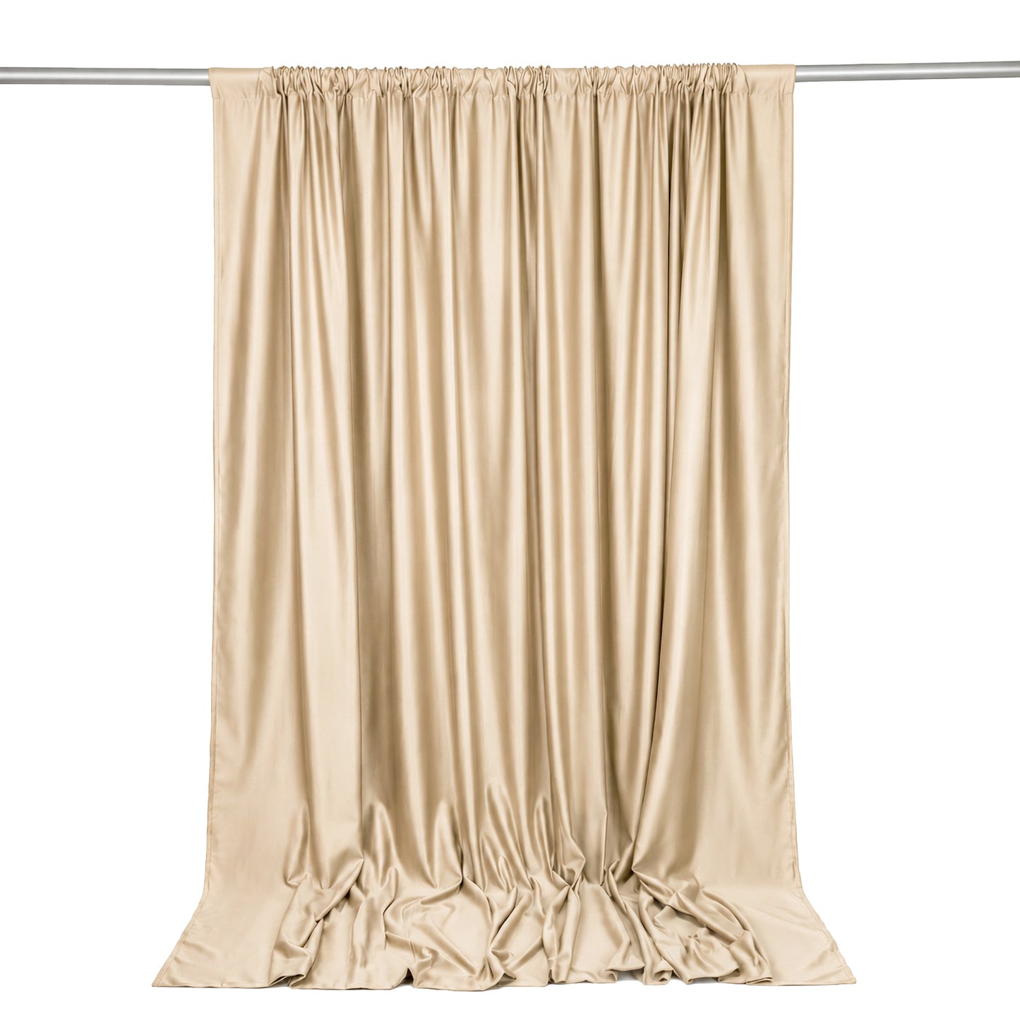 Scuba Polyester Event Backdrop Curtain Champagne 10ftx10ft Durable Flame Resistant Wrinkle-Free Phot