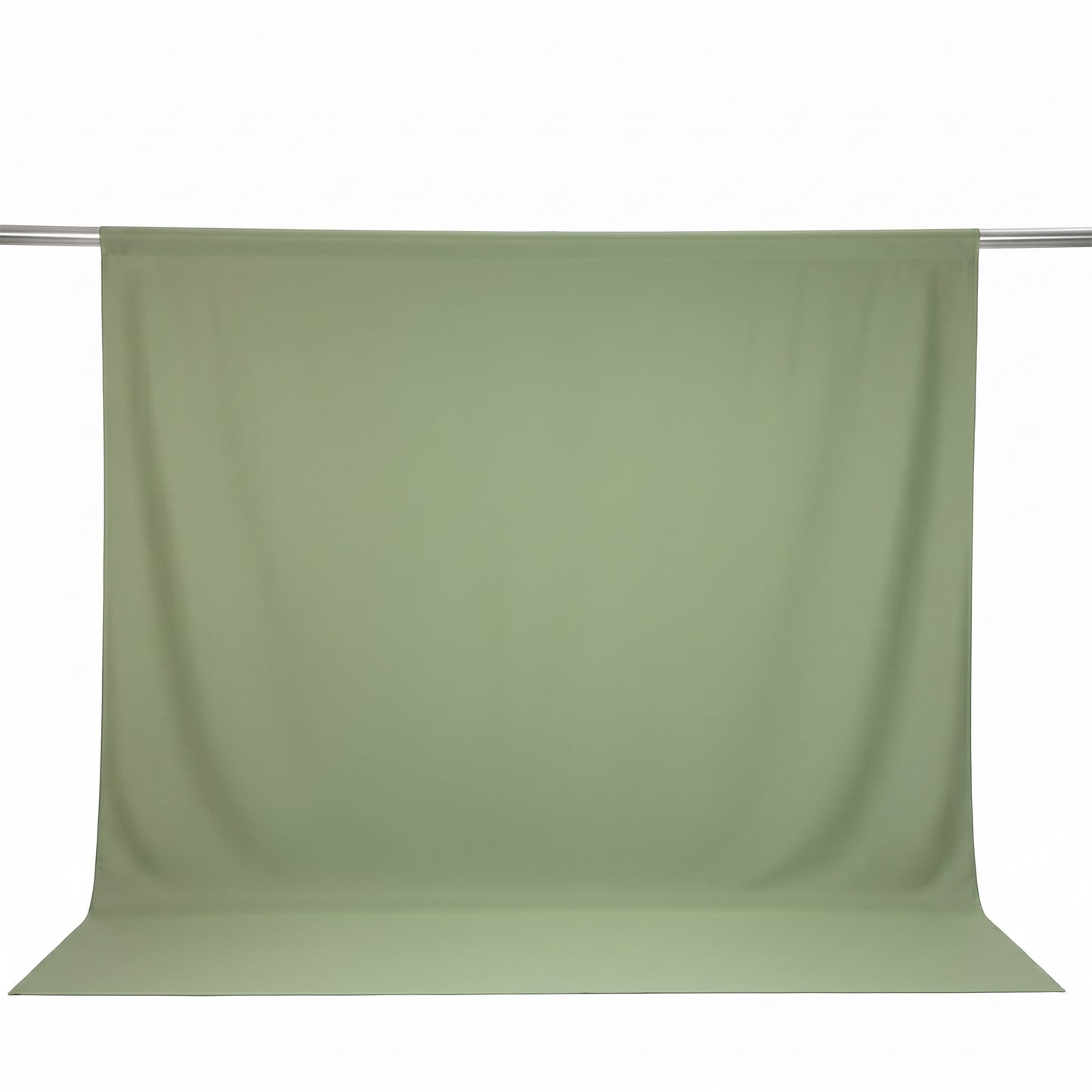 Scuba Polyester Event Backdrop Curtain Dusty Sage Green 10ftx10ft Durable Flame Resistant Wrinkle-Fr