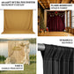 Flame-resistant event backdrop panel with rod pocket for easy hanging