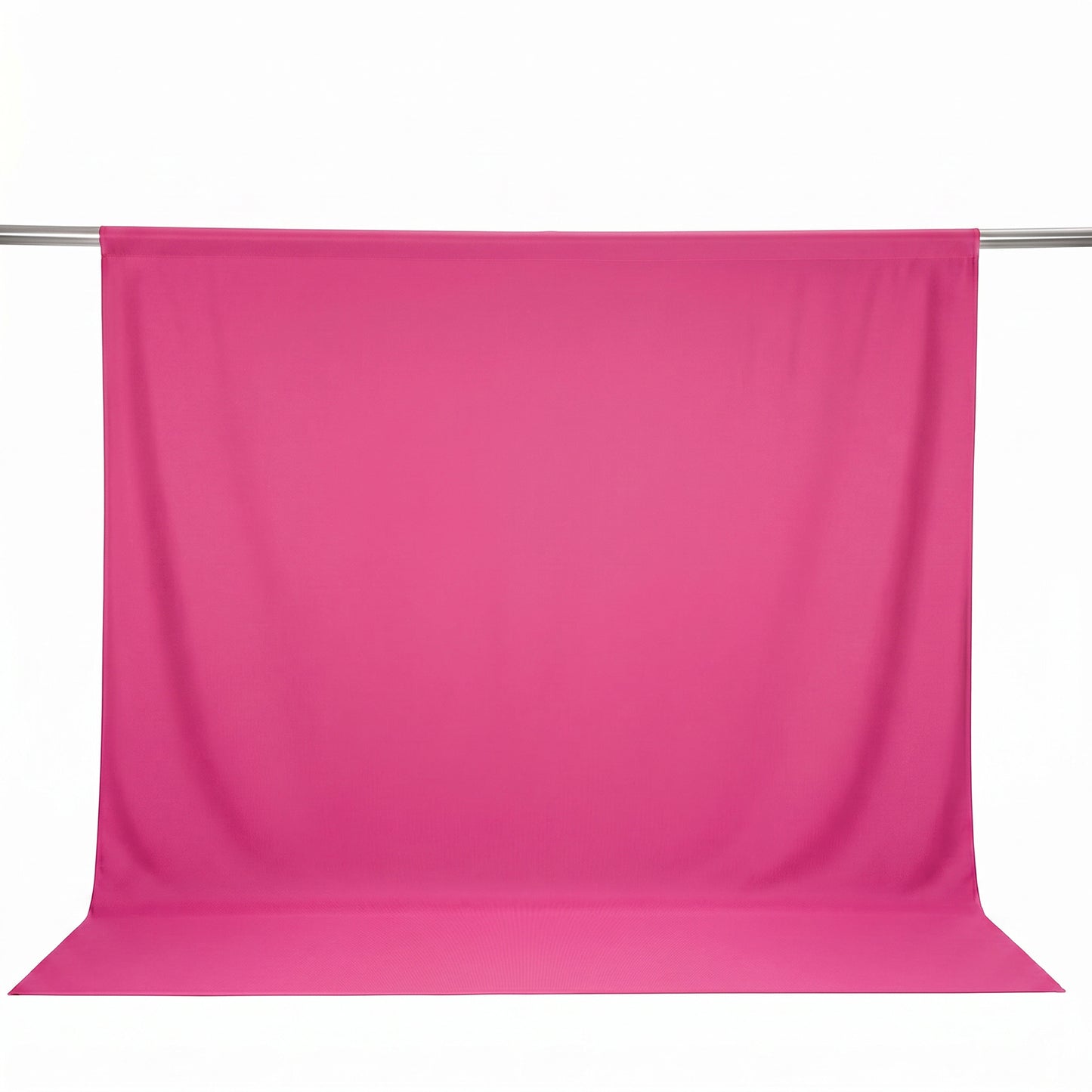 Scuba Polyester Event Backdrop Curtain Fuchsia 10ftx10ft Durable Flame Resistant Wrinkle-Free Photog