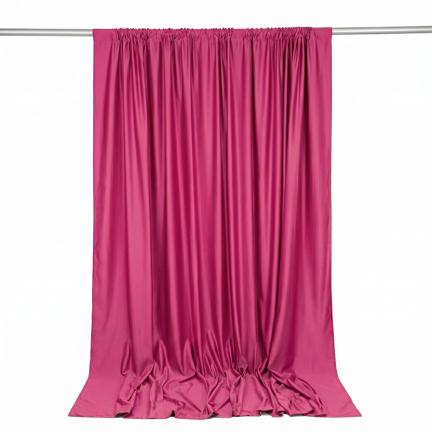 Scuba Polyester Event Backdrop Curtain Fuchsia 10ftx10ft Durable Flame Resistant Wrinkle-Free Photog