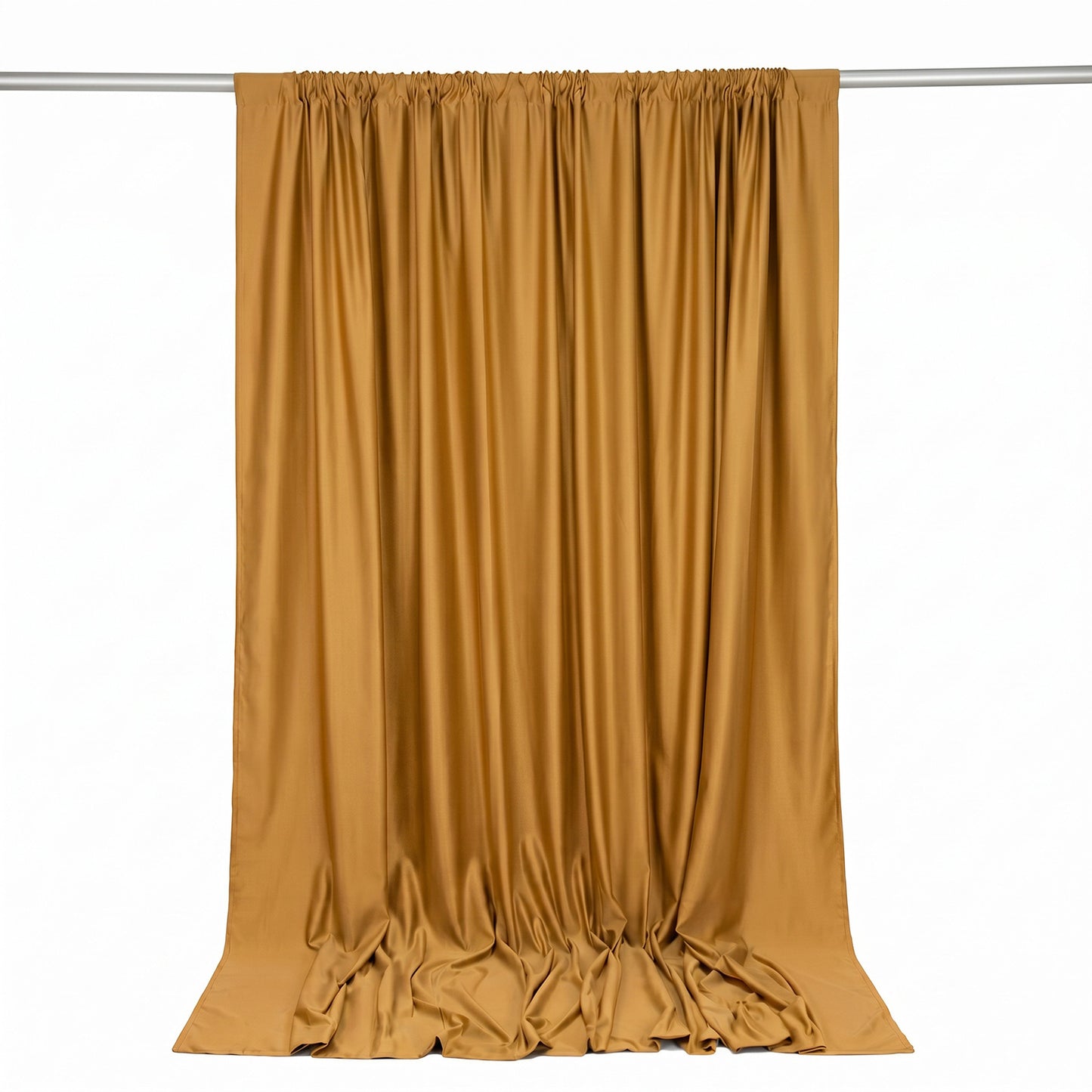 Scuba Polyester Event Backdrop Curtain Gold 10ftx10ft Durable Flame Resistant Wrinkle-Free Photograp