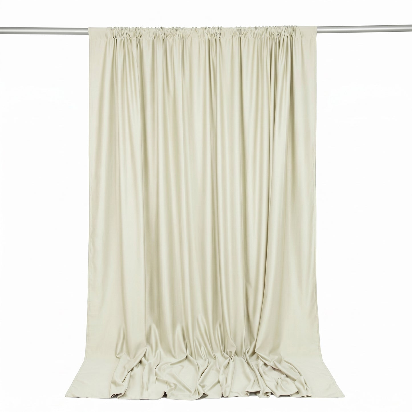 Scuba Polyester Event Backdrop Curtain Ivory 10ftx10ft Durable Flame Resistant Wrinkle-Free Photogra