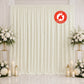 Scuba Polyester Event Backdrop Curtain Ivory 10ftx10ft Durable Flame Resistant Wrinkle-Free Photogra