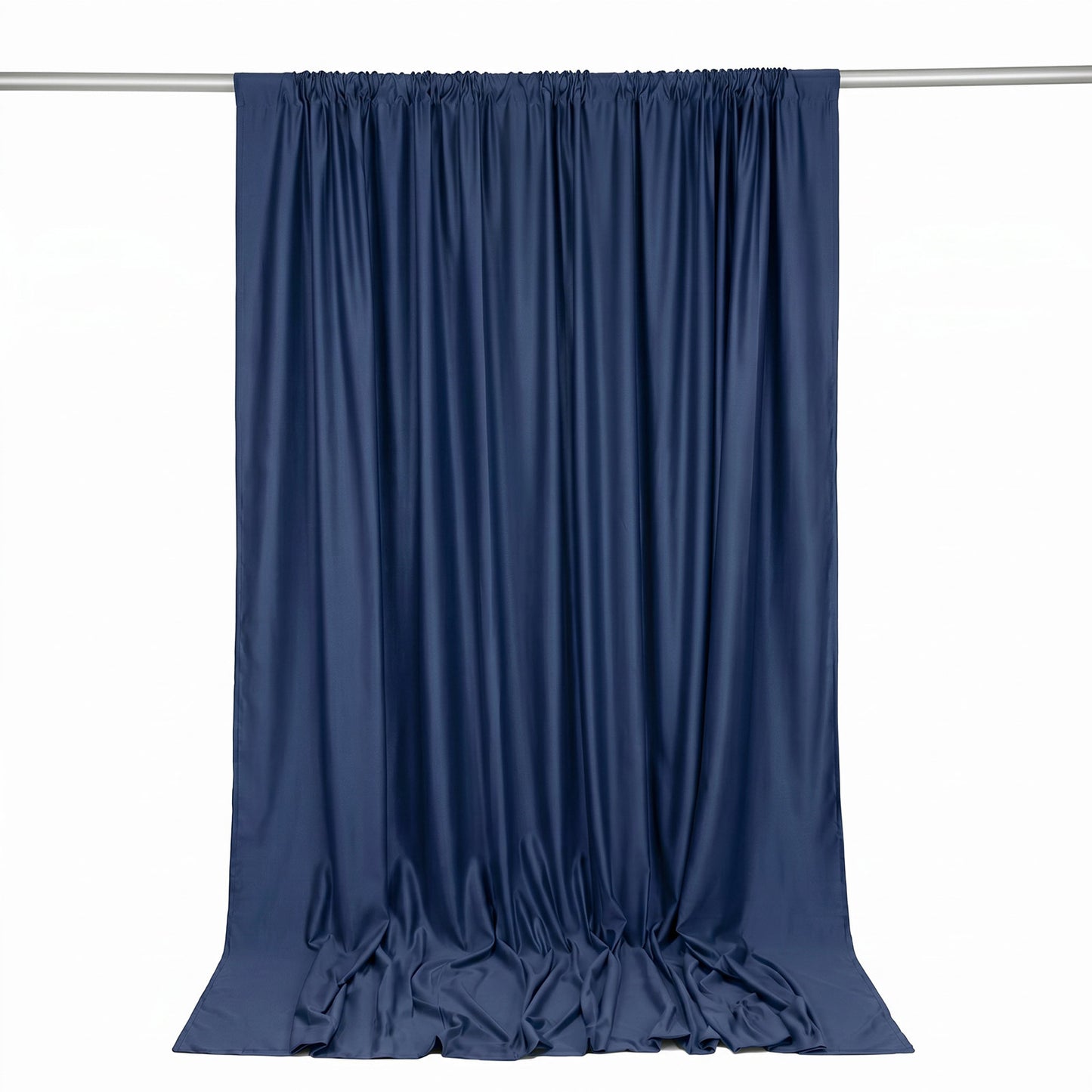 Scuba Polyester Event Backdrop Curtain Navy Blue 10ftx10ft Durable Flame Resistant Wrinkle-Free Phot