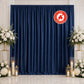 Scuba Polyester Event Backdrop Curtain Navy Blue 10ftx10ft Durable Flame Resistant Wrinkle-Free Phot