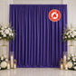 Scuba Polyester Event Backdrop Curtain Purple 10ftx10ft Durable Flame Resistant Wrinkle-Free Photogr