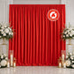 Scuba Polyester Event Backdrop Curtain Red 10ftx10ft Durable Flame Resistant Wrinkle-Free Photograph