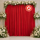 Scuba Polyester Event Backdrop Curtain Red 10ftx10ft Durable Flame Resistant Wrinkle-Free Photograph