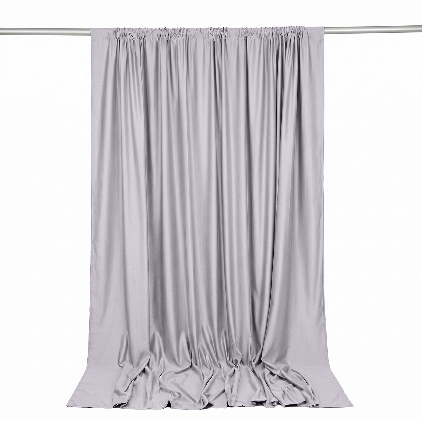 Scuba Polyester Event Backdrop Curtain Silver 10ftx10ft Durable Flame Resistant Wrinkle-Free Photogr