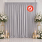 Scuba Polyester Event Backdrop Curtain Silver 10ftx10ft Durable Flame Resistant Wrinkle-Free Photogr