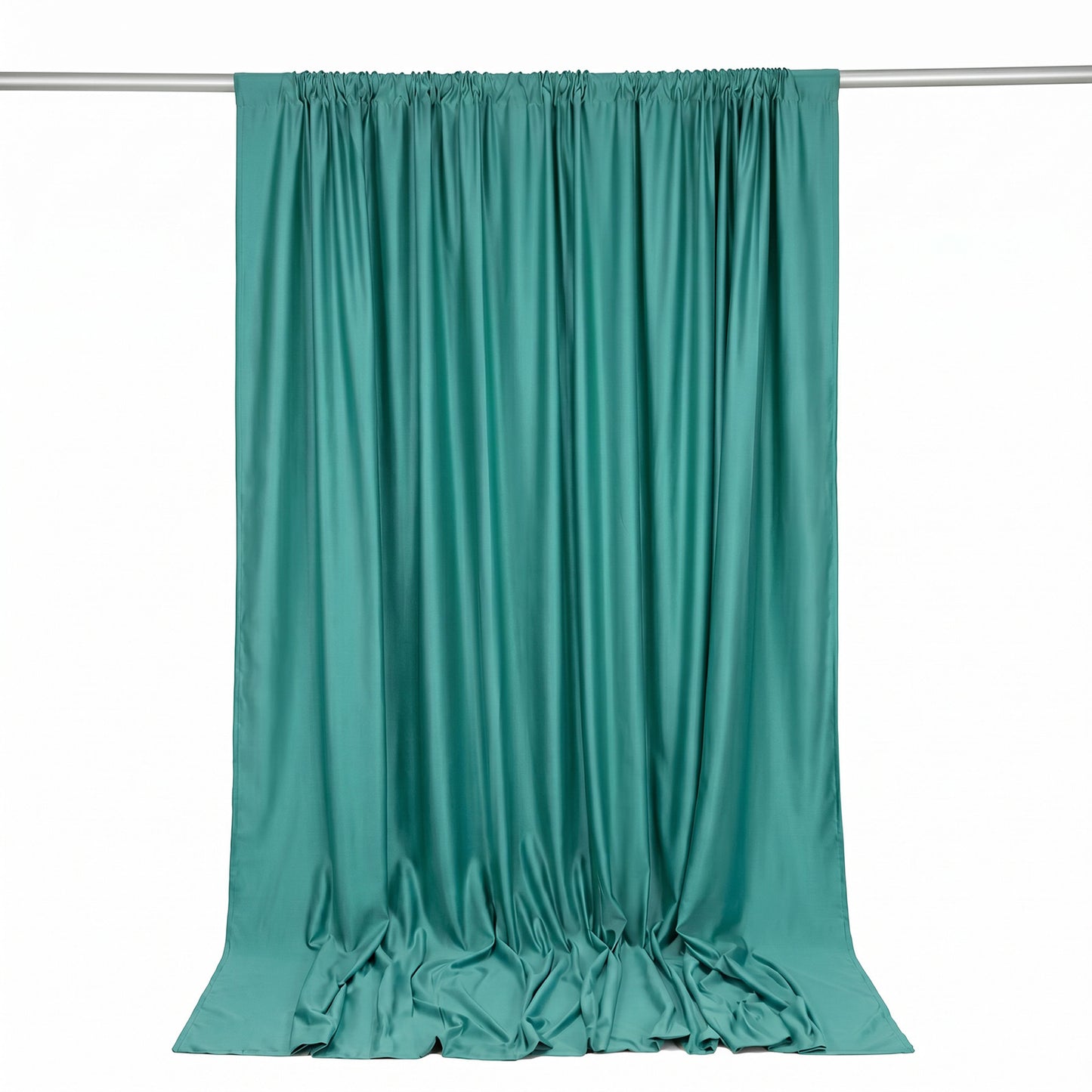Scuba Polyester Event Backdrop Curtain Turquoise 10ftx10ft Durable Flame Resistant Wrinkle-Free Phot