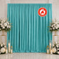 Scuba Polyester Event Backdrop Curtain Turquoise 10ftx10ft Durable Flame Resistant Wrinkle-Free Phot