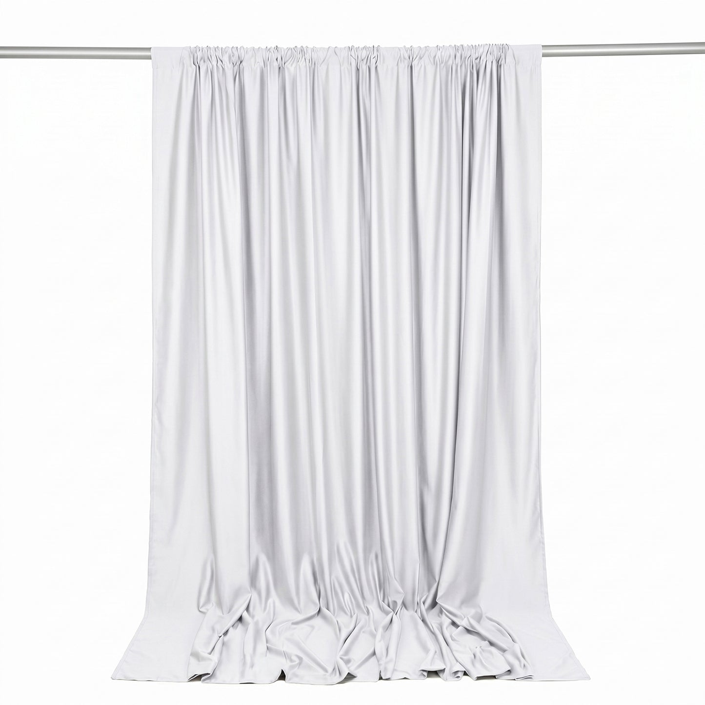 Scuba Polyester Event Backdrop Curtain White 10ftx10ft Durable Flame Resistant Wrinkle-Free Photogra