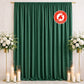 Scuba Polyester Event Backdrop Curtain Hunter Emerald Green 10ftx12ft Durable Flame Resistant Wrinkl