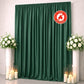 Scuba Polyester Event Backdrop Curtain Hunter Emerald Green 10ftx12ft Durable Flame Resistant Wrinkl