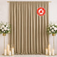 Scuba Polyester Event Backdrop Curtain Beige 10ftx12ft Durable Flame Resistant Wrinkle-Free Photogra
