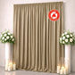 Scuba Polyester Event Backdrop Curtain Beige 10ftx12ft Durable Flame Resistant Wrinkle-Free Photogra