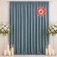 Scuba Polyester Event Backdrop Curtain Dusty Blue 10ftx12ft Durable Flame Resistant Wrinkle-Free Pho
