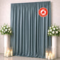 Scuba Polyester Event Backdrop Curtain Dusty Blue 10ftx12ft Durable Flame Resistant Wrinkle-Free Pho