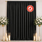 Scuba Polyester Event Backdrop Curtain Black 10ftx12ft Durable Flame Resistant Wrinkle-Free Photogra
