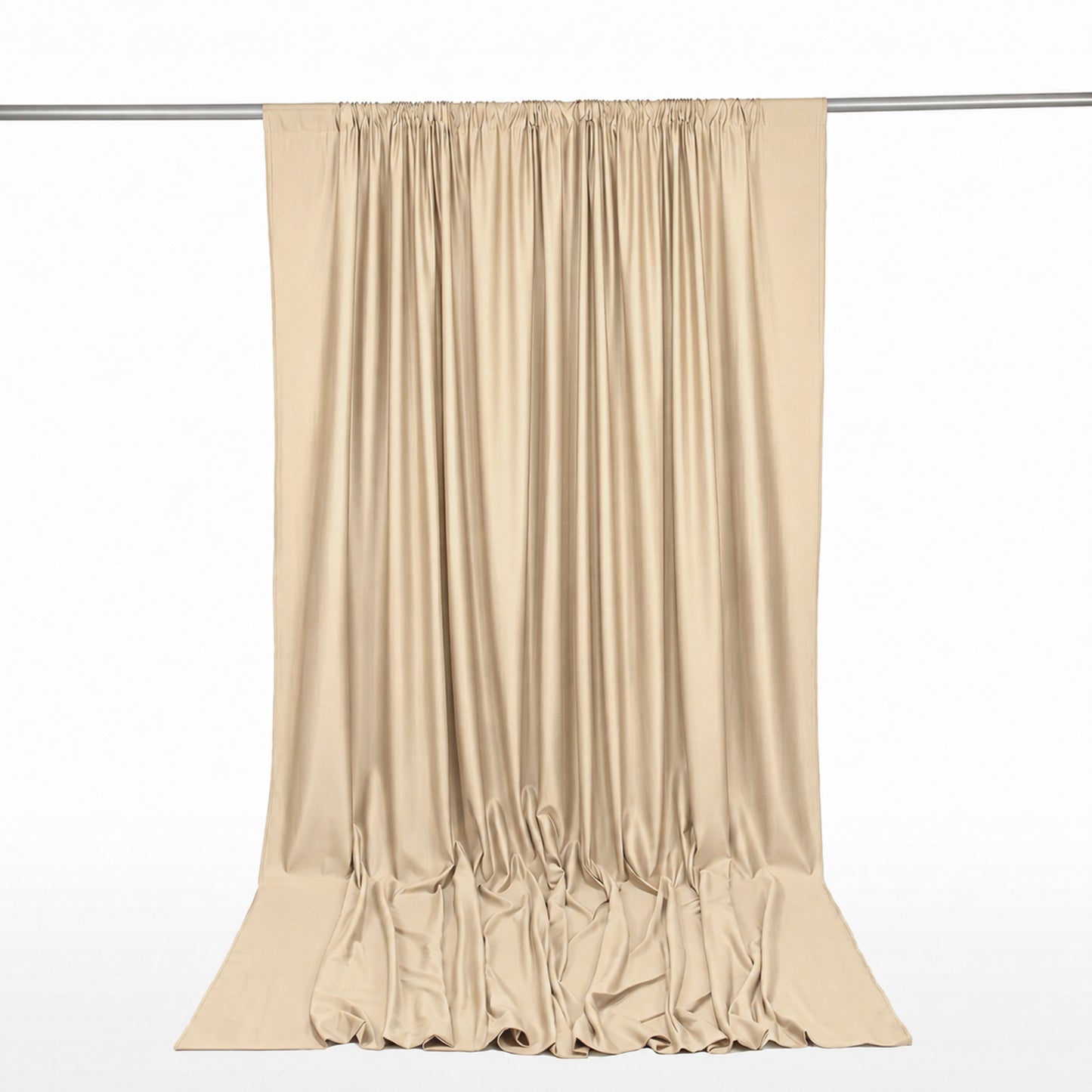 Scuba Polyester Event Backdrop Curtain Champagne 10ftx12ft Durable Flame Resistant Wrinkle-Free Phot