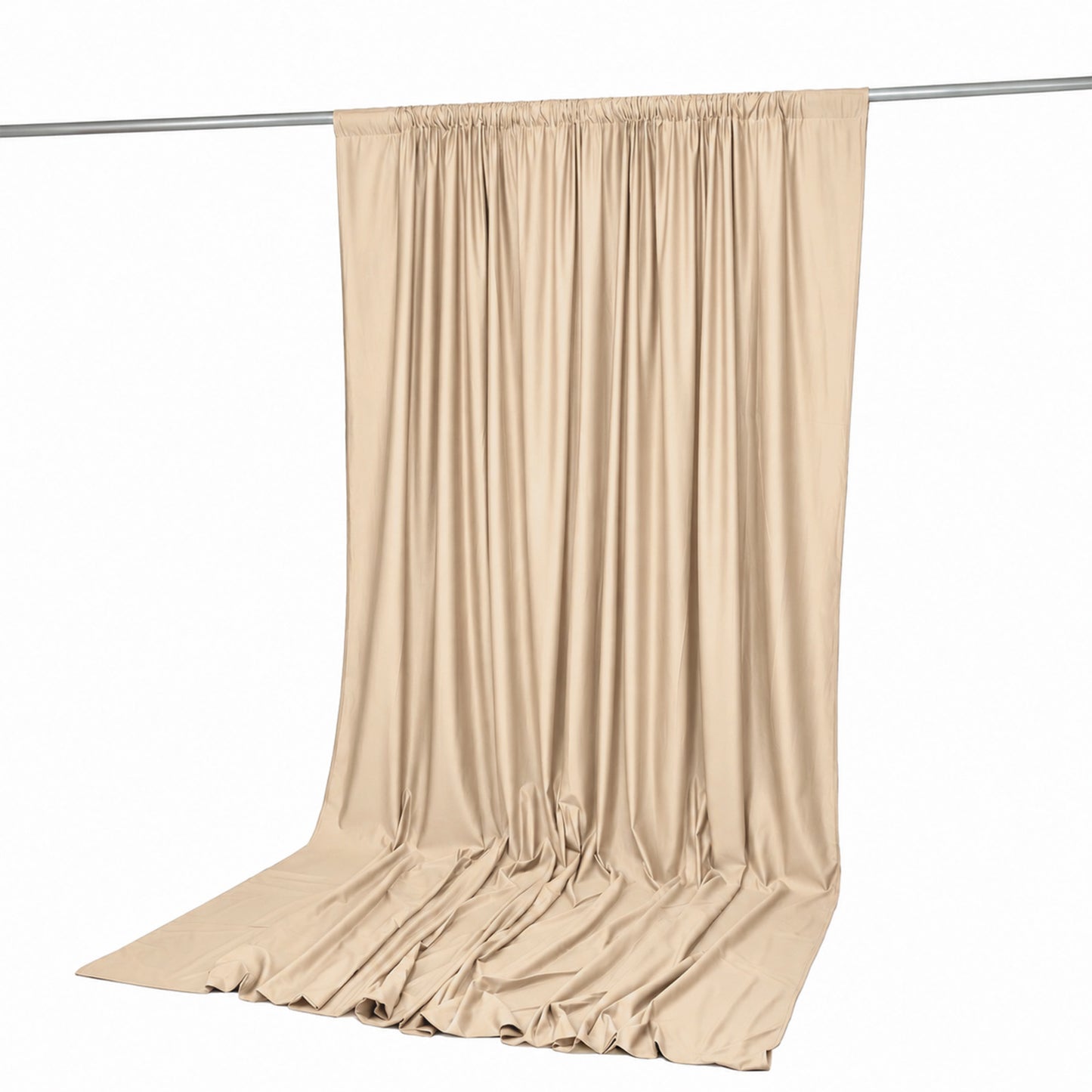 Scuba Polyester Event Backdrop Curtain Champagne 10ftx12ft Durable Flame Resistant Wrinkle-Free Phot