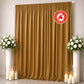Scuba Polyester Event Backdrop Curtain Gold 10ftx12ft Durable Flame Resistant Wrinkle-Free Photograp