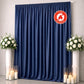 Scuba Polyester Event Backdrop Curtain Navy Blue 10ftx12ft Durable Flame Resistant Wrinkle-Free Phot