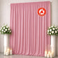 Scuba Polyester Event Backdrop Curtain Pink 10ftx12ft Durable Flame Resistant Wrinkle-Free Photograp