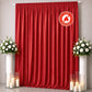 Scuba Polyester Event Backdrop Curtain Red 10ftx12ft Durable Flame Resistant Wrinkle-Free Photograph