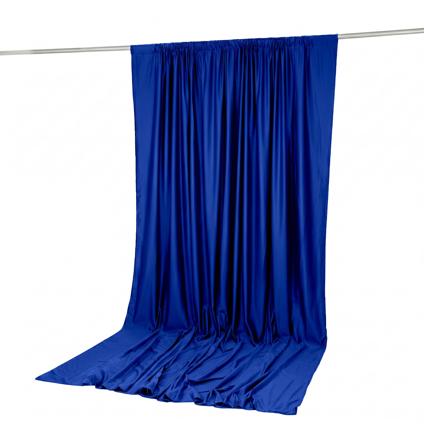 Scuba Polyester Event Backdrop Curtain Royal Blue 10ftx12ft Durable Flame Resistant Wrinkle-Free Pho