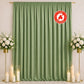 Scuba Polyester Event Backdrop Curtain Sage Green 10ftx12ft Durable Flame Resistant Wrinkle-Free Pho