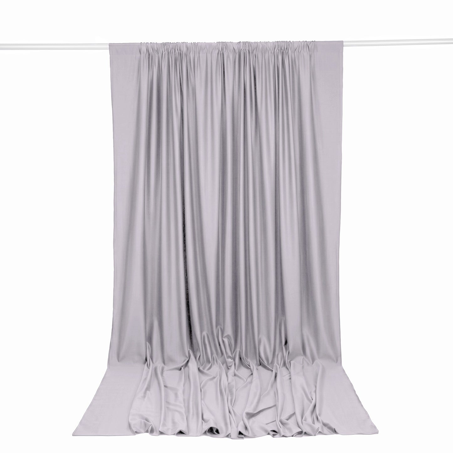 Scuba Polyester Event Backdrop Curtain Silver 10ftx12ft Durable Flame Resistant Wrinkle-Free Photogr
