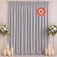 Scuba Polyester Event Backdrop Curtain Silver 10ftx12ft Durable Flame Resistant Wrinkle-Free Photogr