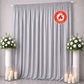 Scuba Polyester Event Backdrop Curtain Silver 10ftx12ft Durable Flame Resistant Wrinkle-Free Photogr