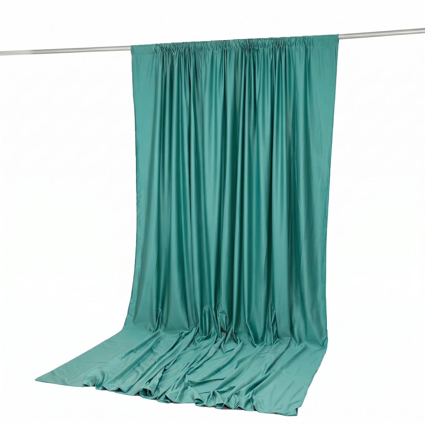 Scuba Polyester Event Backdrop Curtain Turquoise 10ftx12ft Durable Flame Resistant Wrinkle-Free Phot