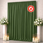 Scuba Polyester Event Backdrop Curtain Olive Green 10ftx12ft Durable Flame Resistant Wrinkle-Free Ph