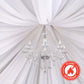 White Scuba Polyester Ceiling Drape Backdrop Curtain Panel, Commercial Grade Fire Retardant Wrinkle Free Draping Fabric With Rod Pockets - 5ftx30ft