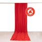 Red Scuba Polyester Event Curtain Drapes, Durable Flame Resistant Backdrop Event Panel Wrinkle Free with Rod Pockets - 5ftx14ft