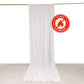 White Scuba Polyester Event Curtain Drapes, Durable Flame Resistant Backdrop Event Panel Wrinkle Free with Rod Pockets - 5ftx14ft