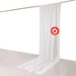 White Scuba Polyester Event Curtain Drapes, Durable Flame Resistant Backdrop Event Panel Wrinkle Free with Rod Pockets - 5ftx14ft