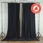 2 Pack Black Scuba Polyester Event Curtain Drapes, Durable Flame Resistant Backdrop Event Panels Wrinkle Free with Rod Pockets - 10ftx10ft