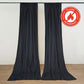 Black scuba polyester backdrop drape curtains, flame resistant and wrinkle-free.