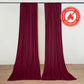 Burgundy flame-resistant backdrop drape curtains, wrinkle-free and durable.