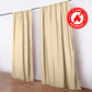 2 Pack 5ftx10ft Champagne Scuba Polyester Backdrop Drape Curtains, Durable Flame Resistant Event Div