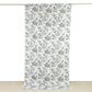 French Toile Polyester Backdrop Curtain – Black Floral 5ft x 10ft Rod Pocket Drape Panel