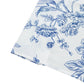 French Toile Polyester Backdrop Curtain – Blue Floral 5ft x 10ft Rod Pocket Drape Panel